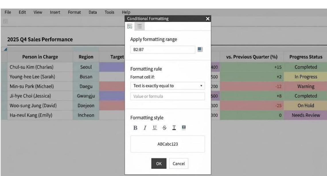 Dynamic Conditional Formatting