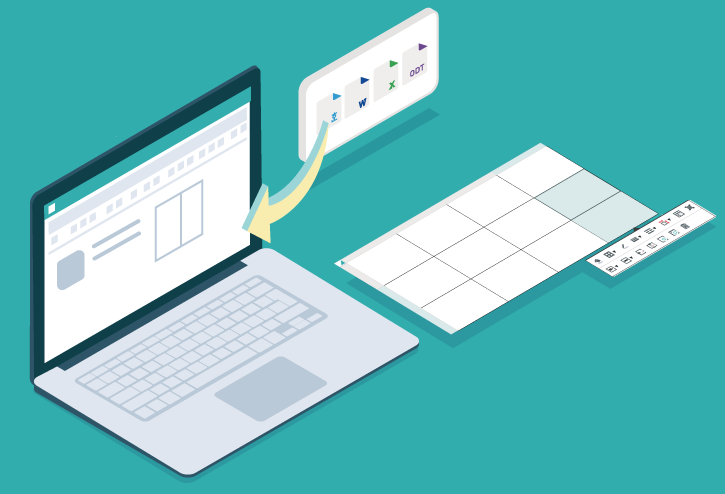 Synap Editor document import and table editing illustration