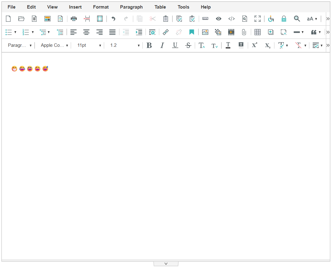 Editor with content width