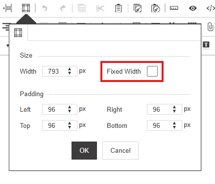 fixedWidth false