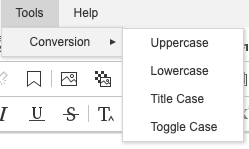 Tools menu
