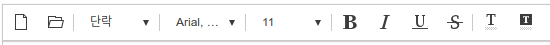 Toolbar setup result