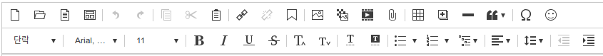 Default toolbar result