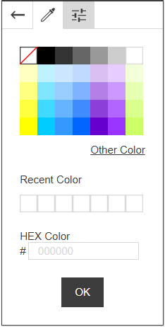 Custom desktop palette