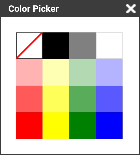 Default mobile palette