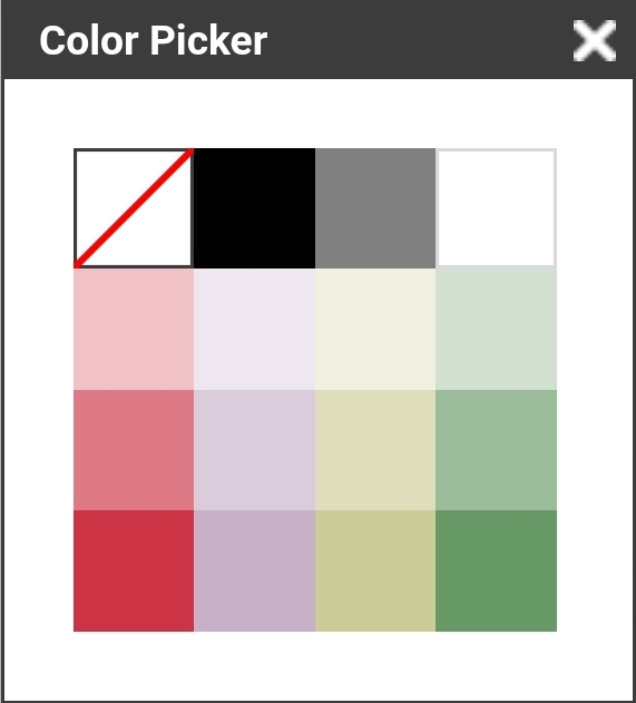Custom mobile palette