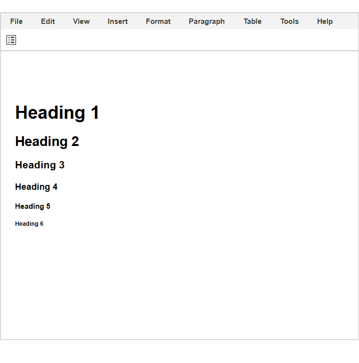 Insert table of contents