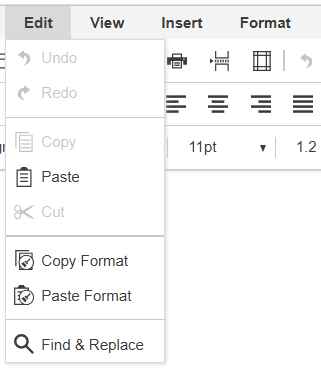 Menu bar (false)