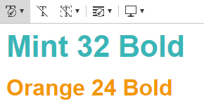 Custom run (text) styles applied